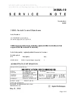 Предварительный просмотр 1 страницы Agilent Technologies 3488A Service Note