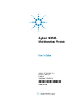 Предварительный просмотр 3 страницы Agilent Technologies 34952a User Manual