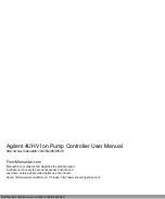 Preview for 1 page of Agilent Technologies 4UHV User Manual