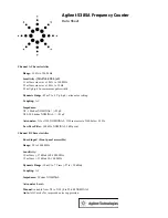 Agilent Technologies 5385A Datasheet preview