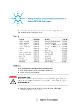 Preview for 1 page of Agilent Technologies 55 AA Instruction Sheet