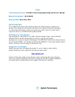 Agilent Technologies 6116A Service Manual preview