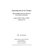 Предварительный просмотр 1 страницы Agilent Technologies 8490D Operating And Service Manual