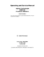 Agilent Technologies 85037A Operating And Service Manual preview