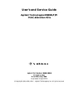 Agilent Technologies 85038 Series User'S And Service Manual предпросмотр