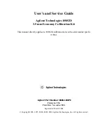 Preview for 1 page of Agilent Technologies 85052D User'S And Service Manual