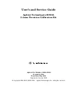 Agilent Technologies 85056A User'S And Service Manual предпросмотр