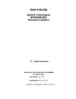 Предварительный просмотр 1 страницы Agilent Technologies 8719D User Manual