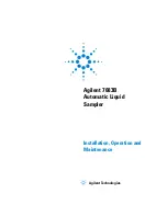 Preview for 1 page of Agilent Technologies agilent 7683B Installation, Operation And Maintenance Manual