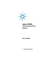 Предварительный просмотр 1 страницы Agilent Technologies B1500A User Manual