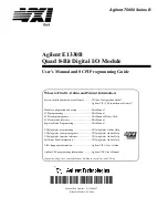 Agilent Technologies E1330B User'S Manual And Scpi Programming Manual предпросмотр