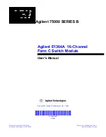 Agilent Technologies E1364A User Manual предпросмотр