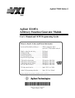 Agilent Technologies E1445A User'S Manual And Scpi Programming Manual preview