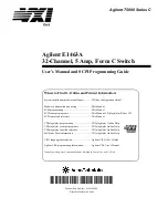 Preview for 1 page of Agilent Technologies E1463A User'S Manual And Scpi Programming Manual