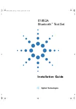 Предварительный просмотр 1 страницы Agilent Technologies E1852A Installation Manual