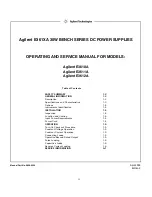 Preview for 1 page of Agilent Technologies E361 A Series Operating And Service Manual