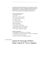 Preview for 2 page of Agilent Technologies E364 A Series User Manual