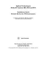 Preview for 3 page of Agilent Technologies E444 AU Series Installation Manual