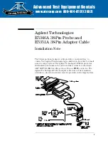 Предварительный просмотр 1 страницы Agilent Technologies E5346A Installation Note