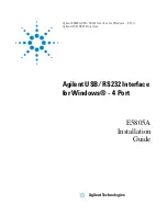 Preview for 1 page of Agilent Technologies E5805A Installation Manual