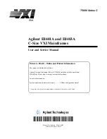 Agilent Technologies E8401A User And Service Manual предпросмотр