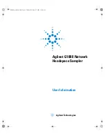 Предварительный просмотр 1 страницы Agilent Technologies G1888 User Information