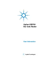 Предварительный просмотр 1 страницы Agilent Technologies G2615A User Information