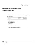 Agilent Technologies G2743A Installing Manual preview