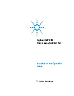 Agilent Technologies G3183B Installation And Operation Manual preview