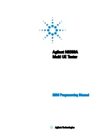 Предварительный просмотр 1 страницы Agilent Technologies GS8210 Programming Manual