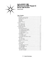 Предварительный просмотр 1 страницы Agilent Technologies HDMP-3001 Datasheet