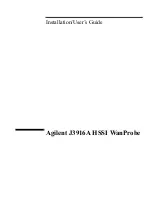 Agilent Technologies HSSI WanProbe J3916A Installation & User Manual preview