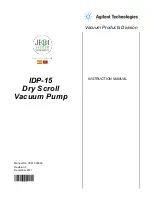 Предварительный просмотр 1 страницы Agilent Technologies IDP-15 Instruction Manual