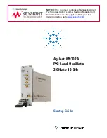 Preview for 1 page of Agilent Technologies M9302A Startup Manual