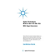 Preview for 1 page of Agilent Technologies n5181a Installation Manual