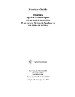 Agilent Technologies N5242A Service Manual preview