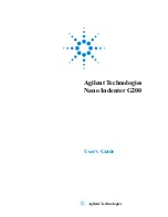 Preview for 1 page of Agilent Technologies Nano Indenter G200 User Manual