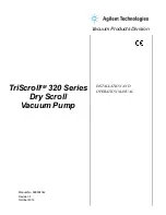 Предварительный просмотр 1 страницы Agilent Technologies TriScroll 320 Series Installation And Operation Manual