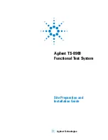 Preview for 1 page of Agilent Technologies TS-8900 Site Preparation And Installation Manual