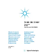 Предварительный просмотр 1 страницы Agilent Technologies TV-401/301/21 NSF User Manual