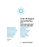 Предварительный просмотр 1 страницы Agilent Technologies TV 551 Navigator User Manual