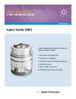 Agilent Technologies TwisTorr 304 FS Quick Reference Guid Manual предпросмотр