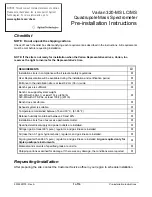 Agilent Technologies varian 320-MS LC/MS Pre-Installation Instructions preview