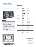 Agnpro DS-40HD Specifications предпросмотр