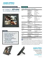 Agnpro EP-14AV Specifications предпросмотр