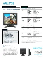 Предварительный просмотр 1 страницы Agnpro EP-19AV-LT Specifications