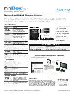 Предварительный просмотр 1 страницы Agnpro miniBox NMP100 Specifications