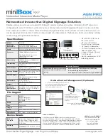 Предварительный просмотр 1 страницы Agnpro miniBox NXP100 Specifications