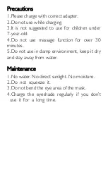 Preview for 6 page of AGPtek 3D Massage Sleep Eyeshade User Manual