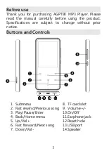 Предварительный просмотр 3 страницы AGPtek T01S User Manual